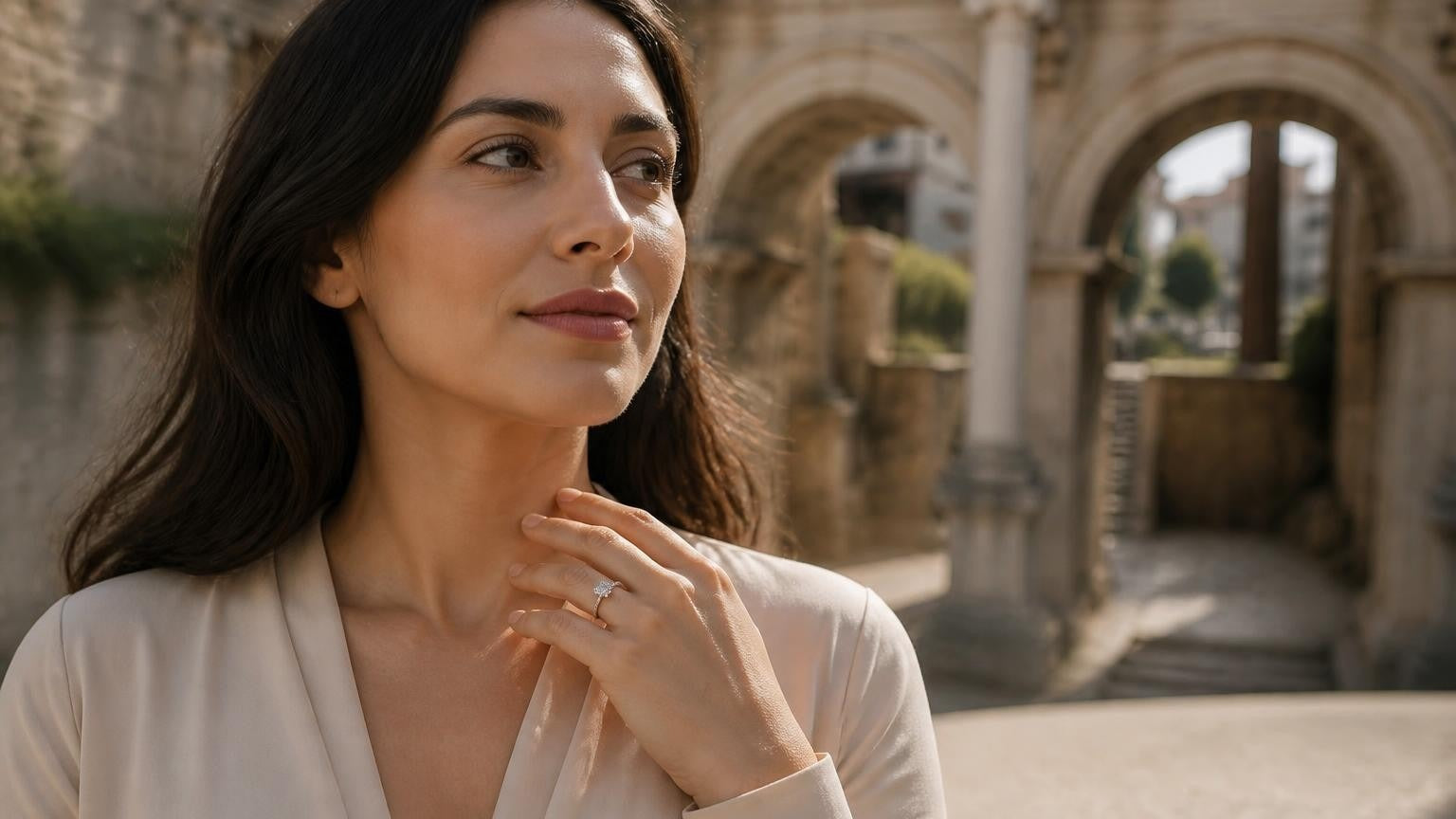 Best engagement rings in Antalya — Satéur Destinée Ring at Hadrian's Gate, Kaleiçi