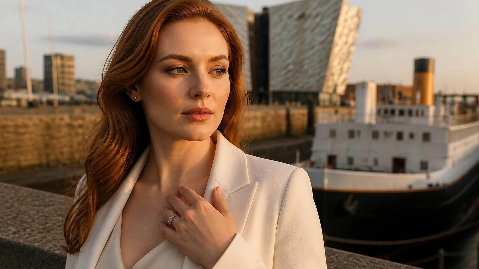Best engagement rings in Belfast — Satéur Destinée Ring at the Titanic Quarter waterfront