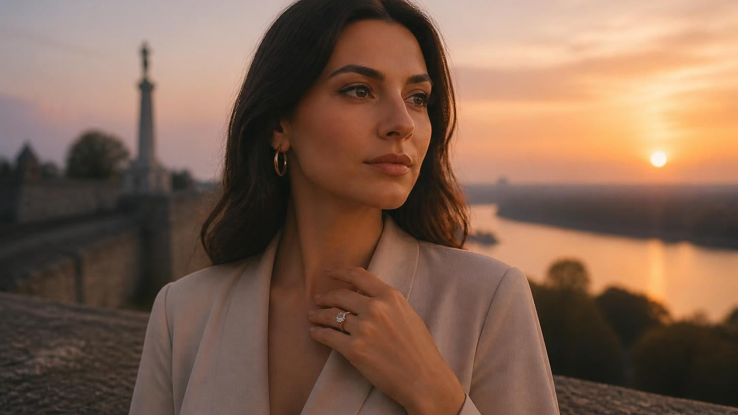 Best engagement rings in Belgrade — Satéur Destinée Ring at Kalemegdan Fortress