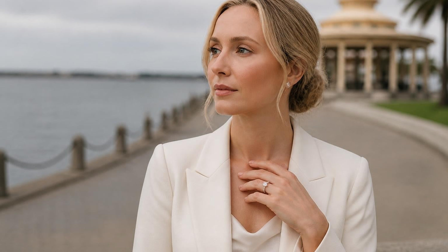 Best engagement rings in Geelong — Satéur Destinée Ring on the Corio Bay waterfront