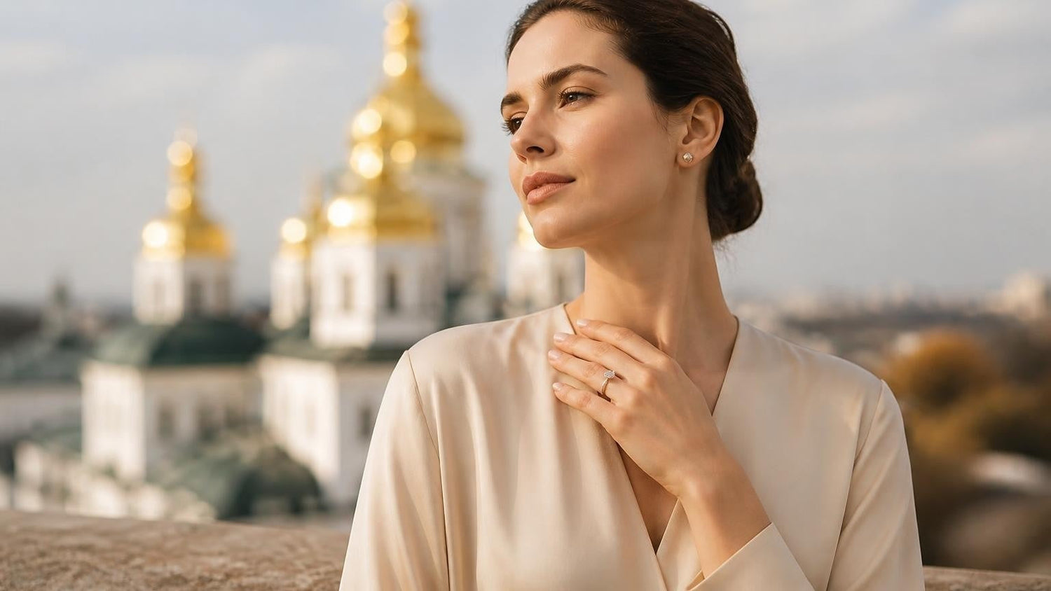 Best engagement rings in Kiev — Satéur Destinée Ring with Saint Sophia Cathedral