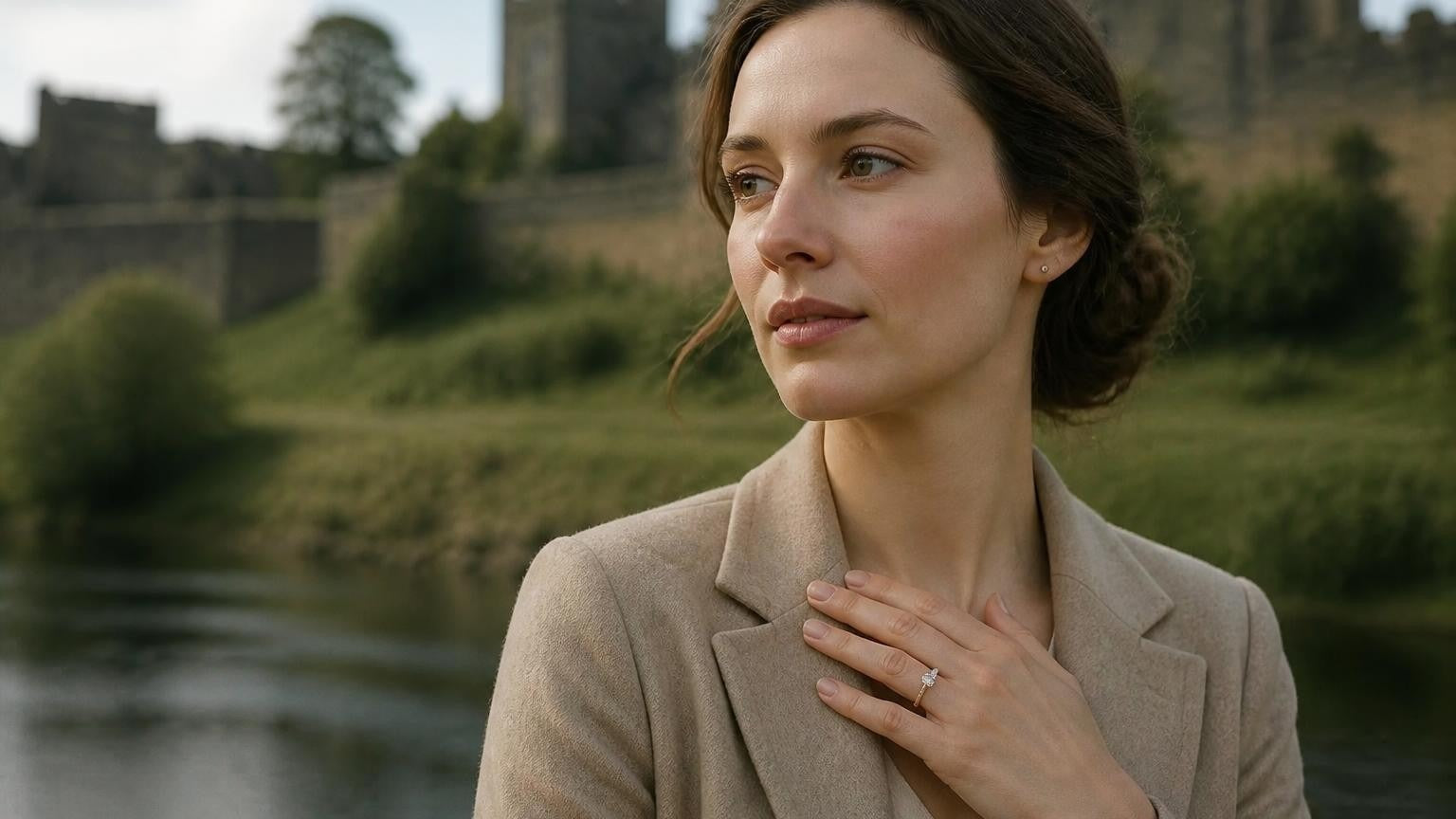 Best engagement rings in Lancaster — Satéur Destinée Ring with Lancaster Castle