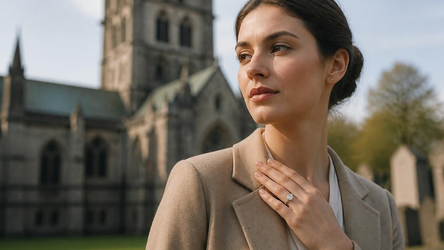 Best engagement rings in Leicester — Satéur Destinée Ring at Leicester Cathedral