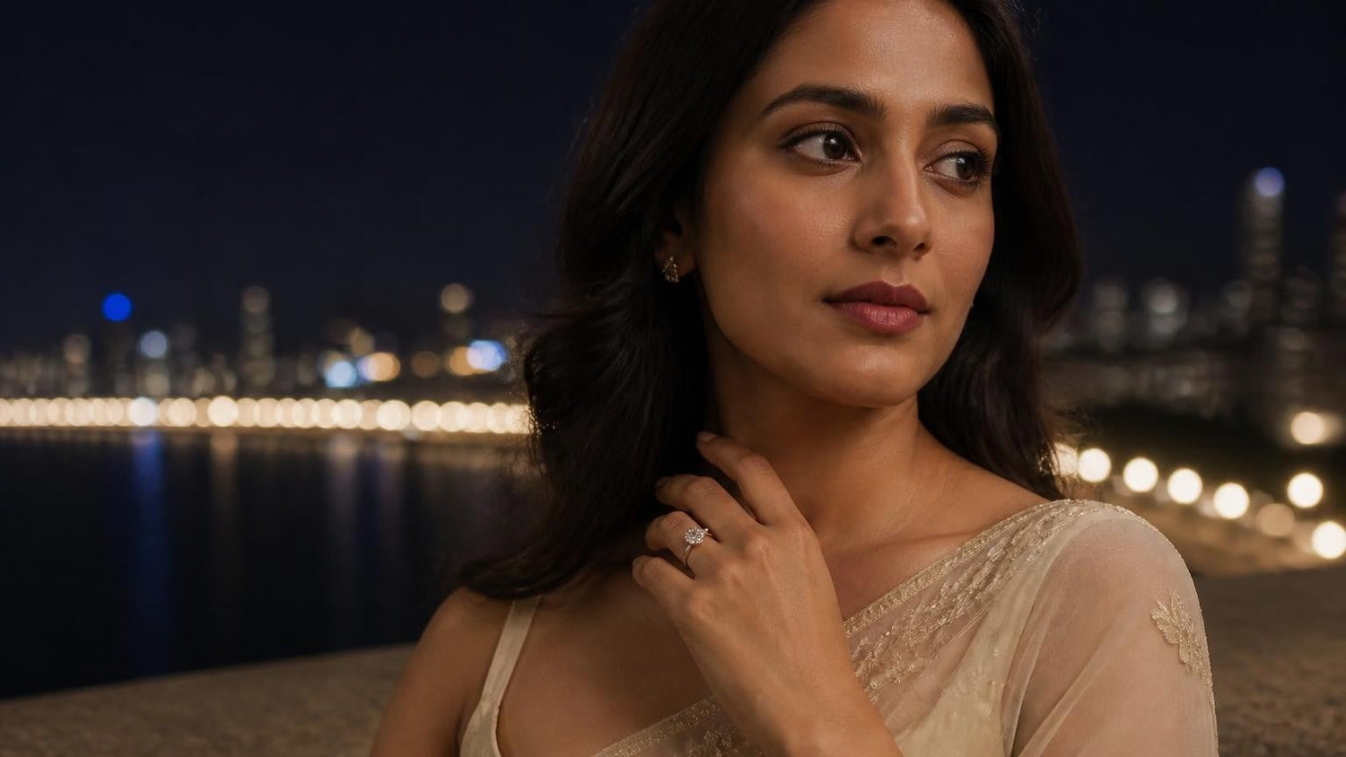 Best engagement rings in Mumbai — Satéur Destinée Ring at Marine Drive