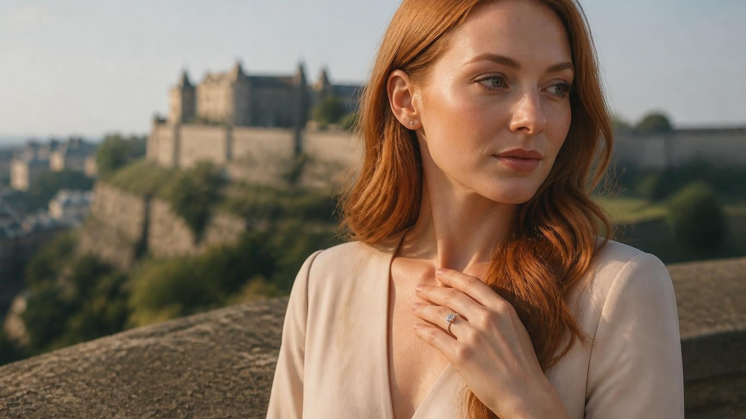 Best engagement rings in Nottingham — Satéur Destinée Ring with Nottingham Castle
