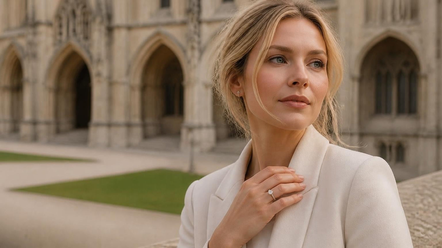 Best engagement rings in Peterborough — Satéur Destinée Ring™ with Peterborough Cathedral