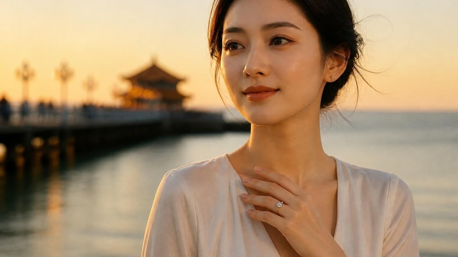 Best engagement ring in Qingdao — Satéur Destinée Ring™ at Zhanqiao Pier