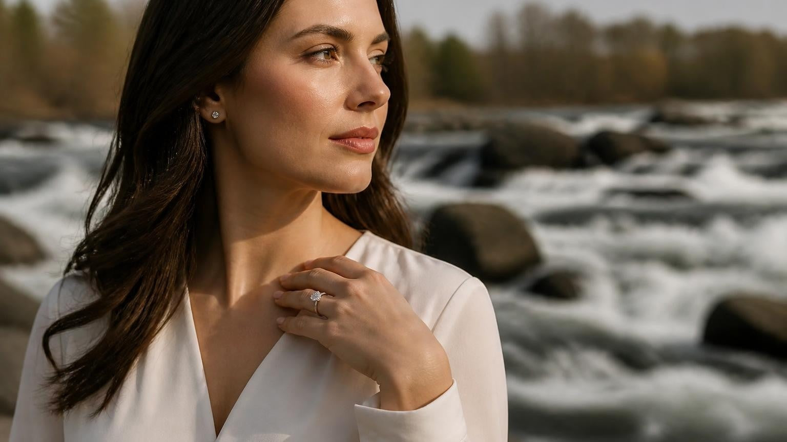 Best engagement rings in Richmond, Virginia — Satéur Destinée Ring™ at Belle Isle on the James River