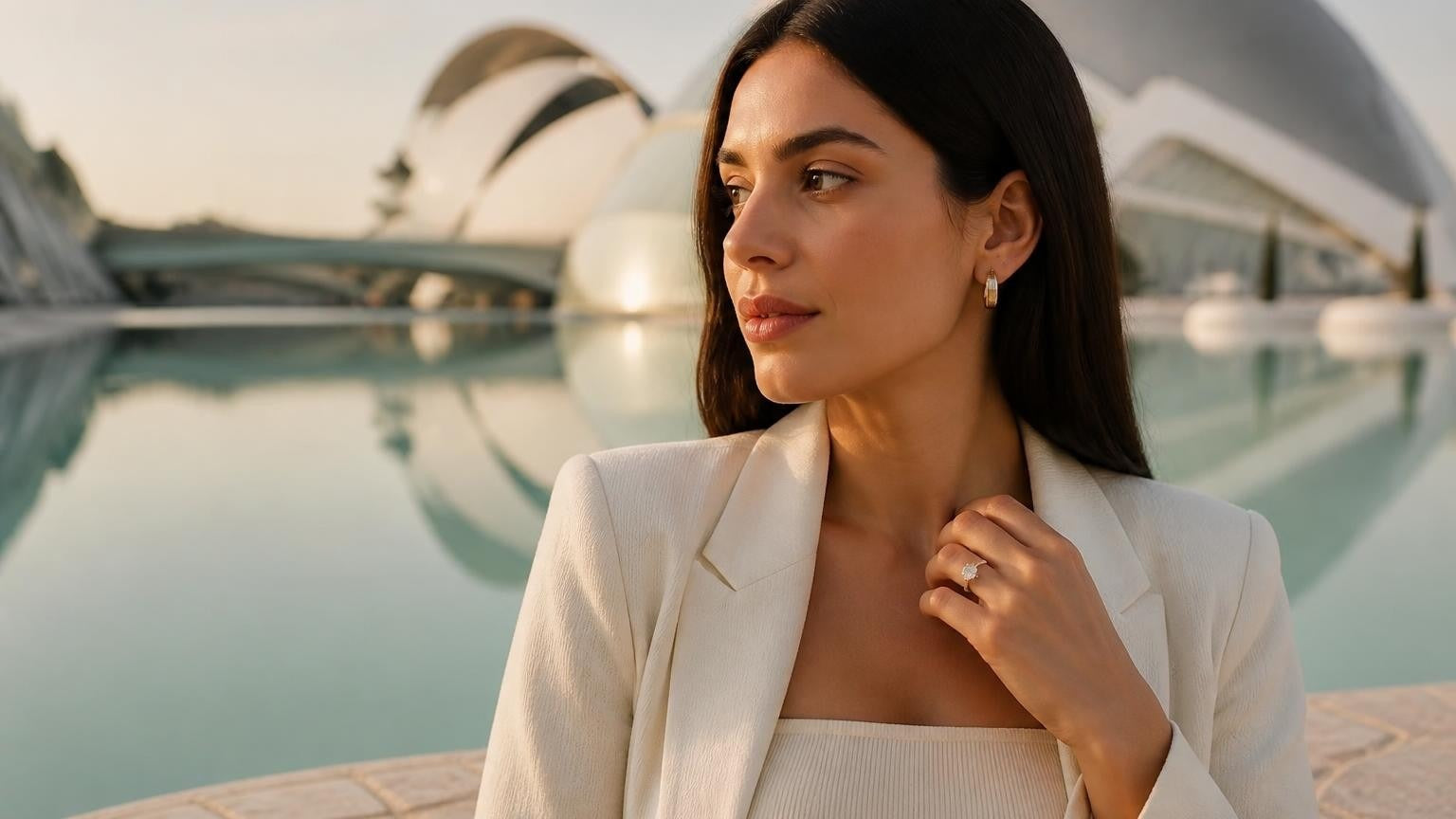 Best engagement rings in Valencia — Satéur Destinée Ring at the City of Arts and Sciences