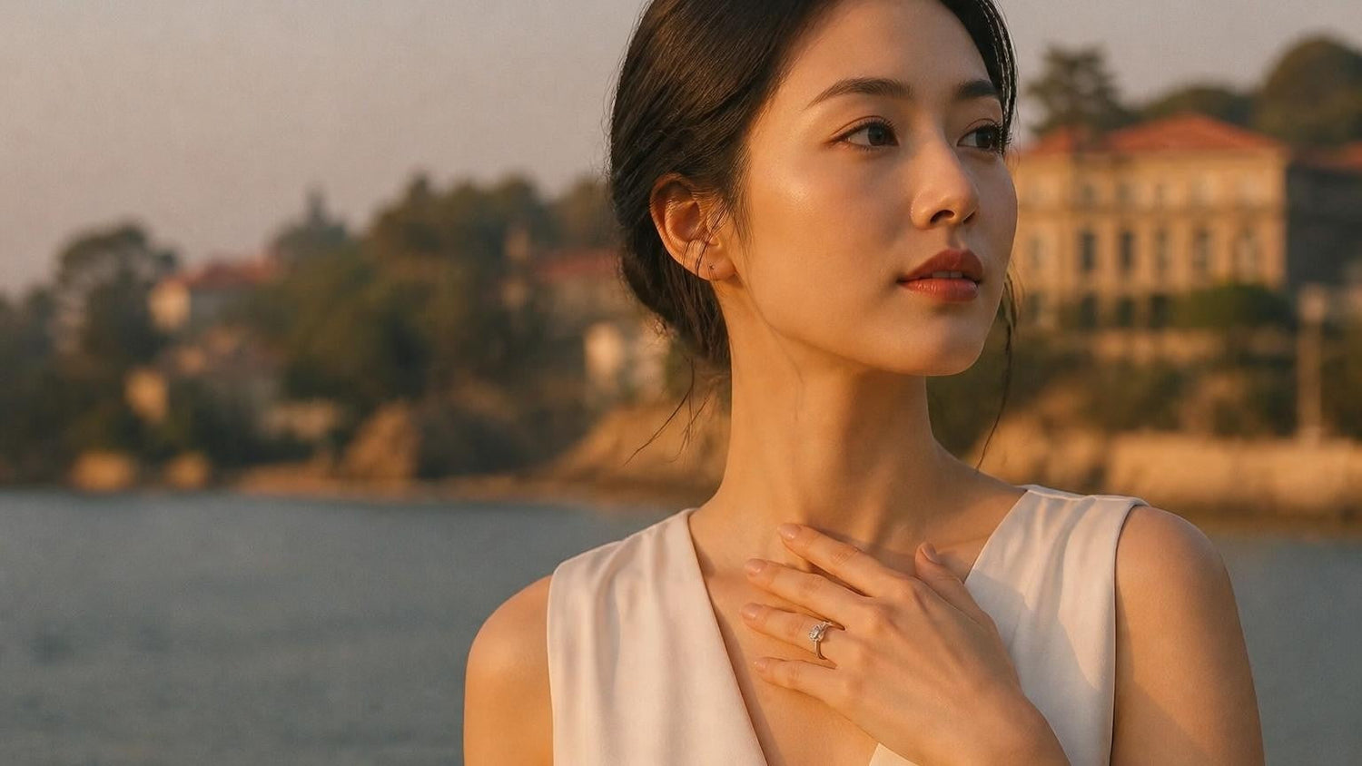 Best engagement rings in Xiamen — Satéur Destinée Ring with Gulangyu Island