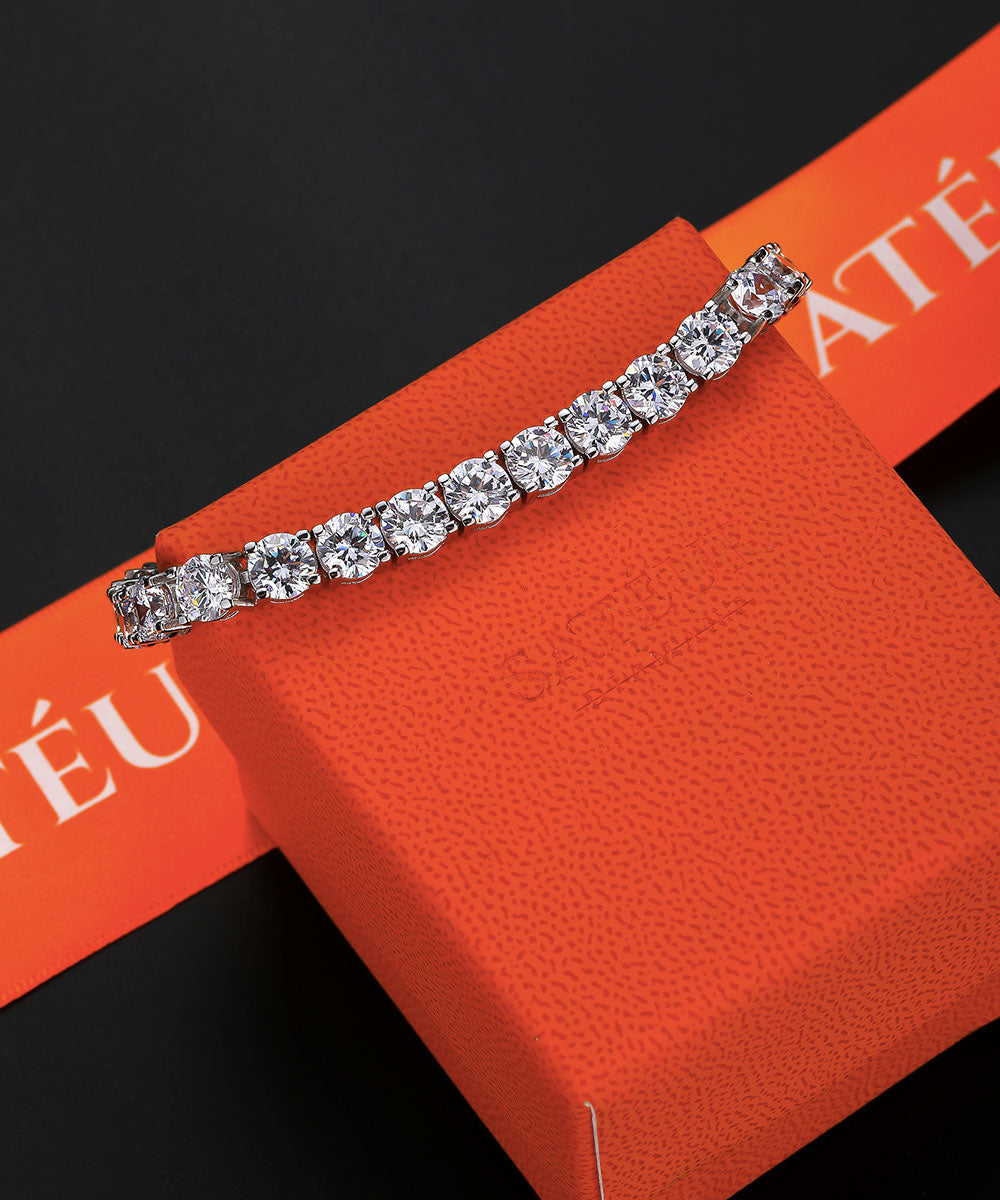 Satéur Destinée Diamond Bracelet™, 18K White Gold