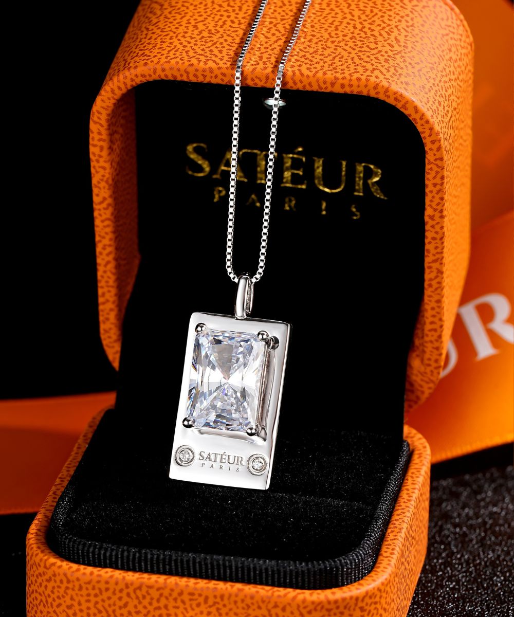Satéur Parisian Treasure® Rêvère Diamond Necklace, 18K White Gold