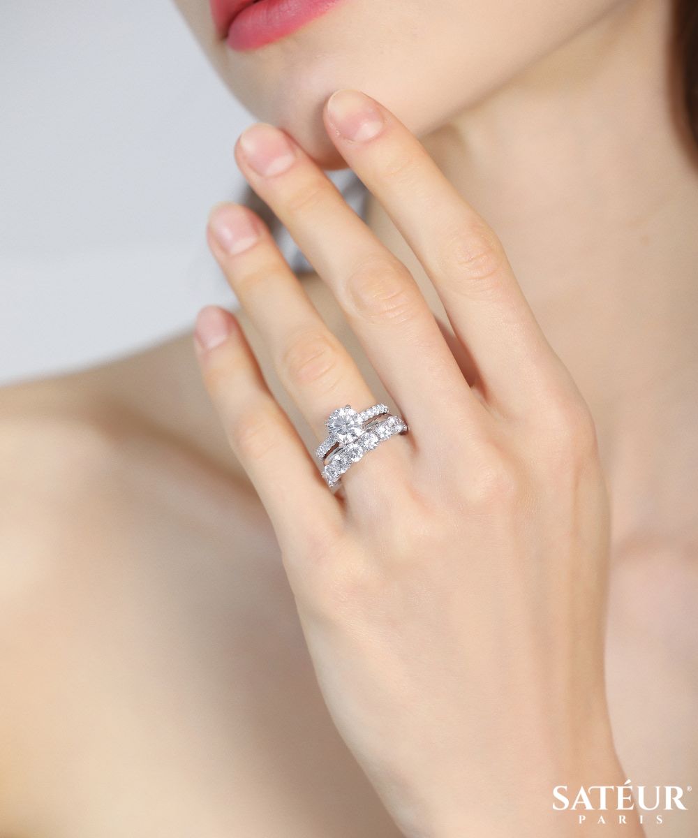 Satéur 1874™ Diamond Collector Bundle™, 18K Weißgold, Rundschliff
