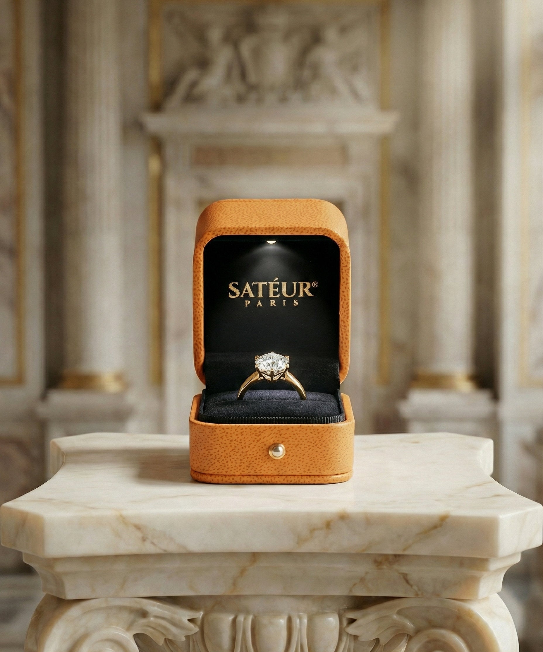 Satéur Aurous Gold Destinée Diamantring™, 18K Gold, Rundschliff