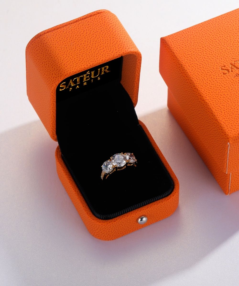 Satéur Aurous Gold Trinité Diamond Ring™, 18K Gold