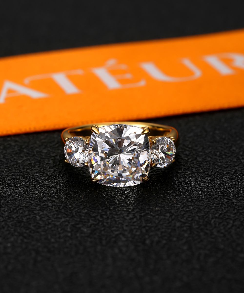 Satéur Renaissance Dorée Diamond Ring™, 18K White Gold