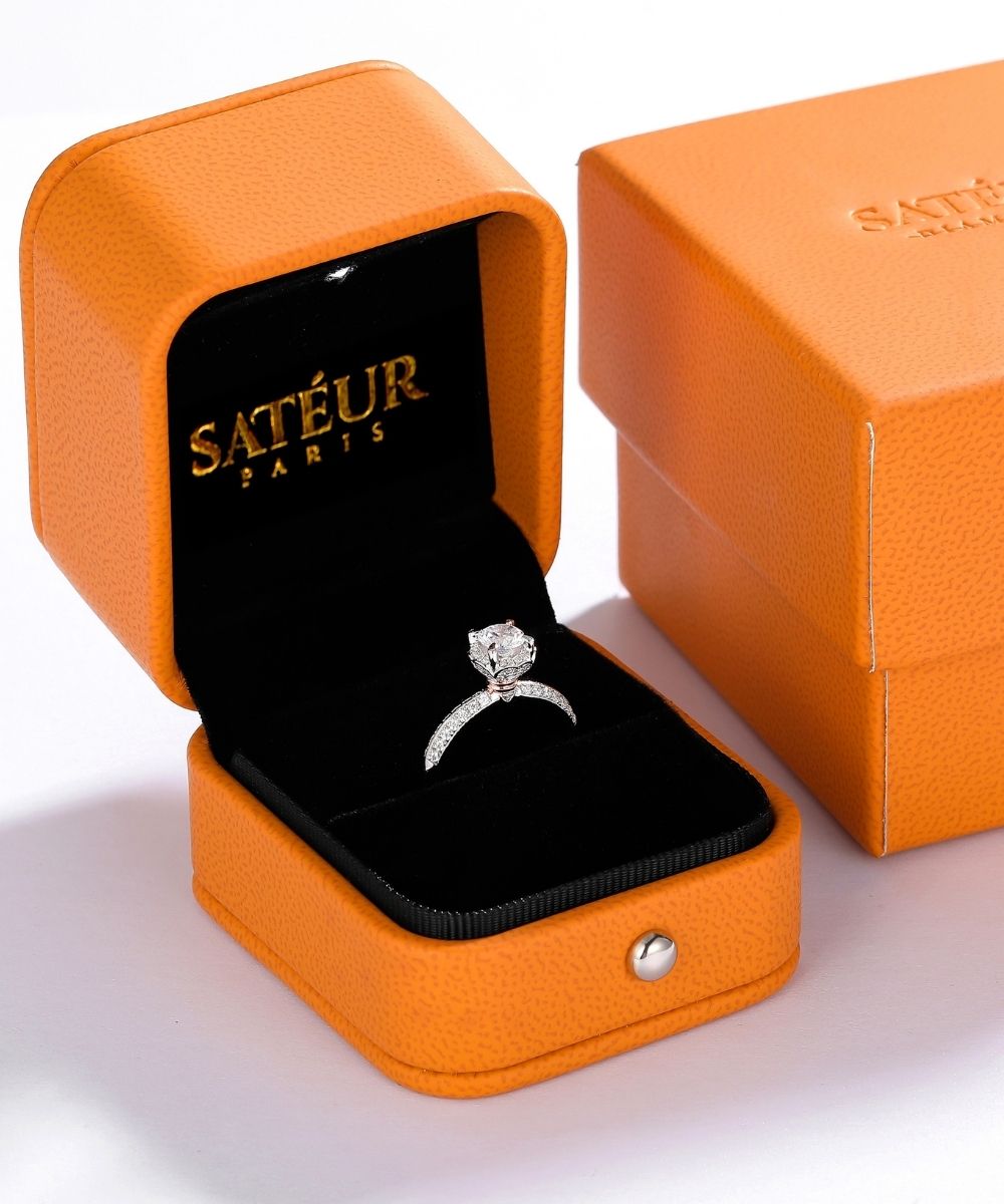 Satéur Princesse Diamond Ring™, 18K White Gold