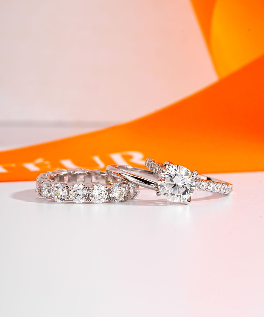 Satéur 1874™ Diamond Collector Bundle™, 18K Weißgold, Rundschliff