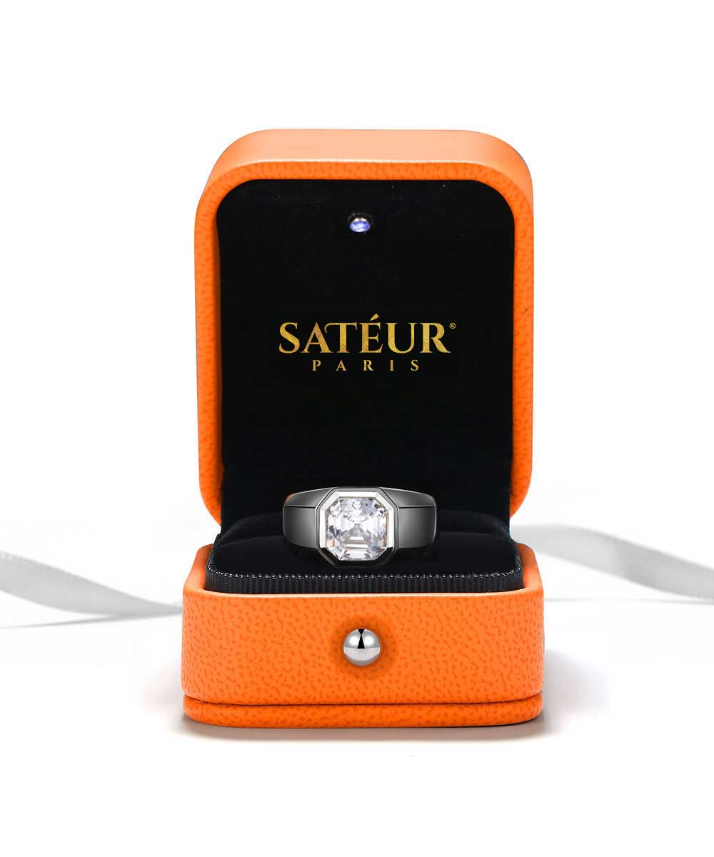 Satéur Homme 黑色側面戒指™