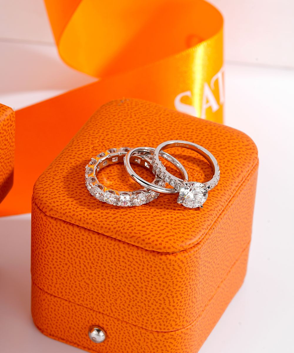 Satéur 1874™ Diamond Collector Bundle™, 18K Weißgold, Rundschliff