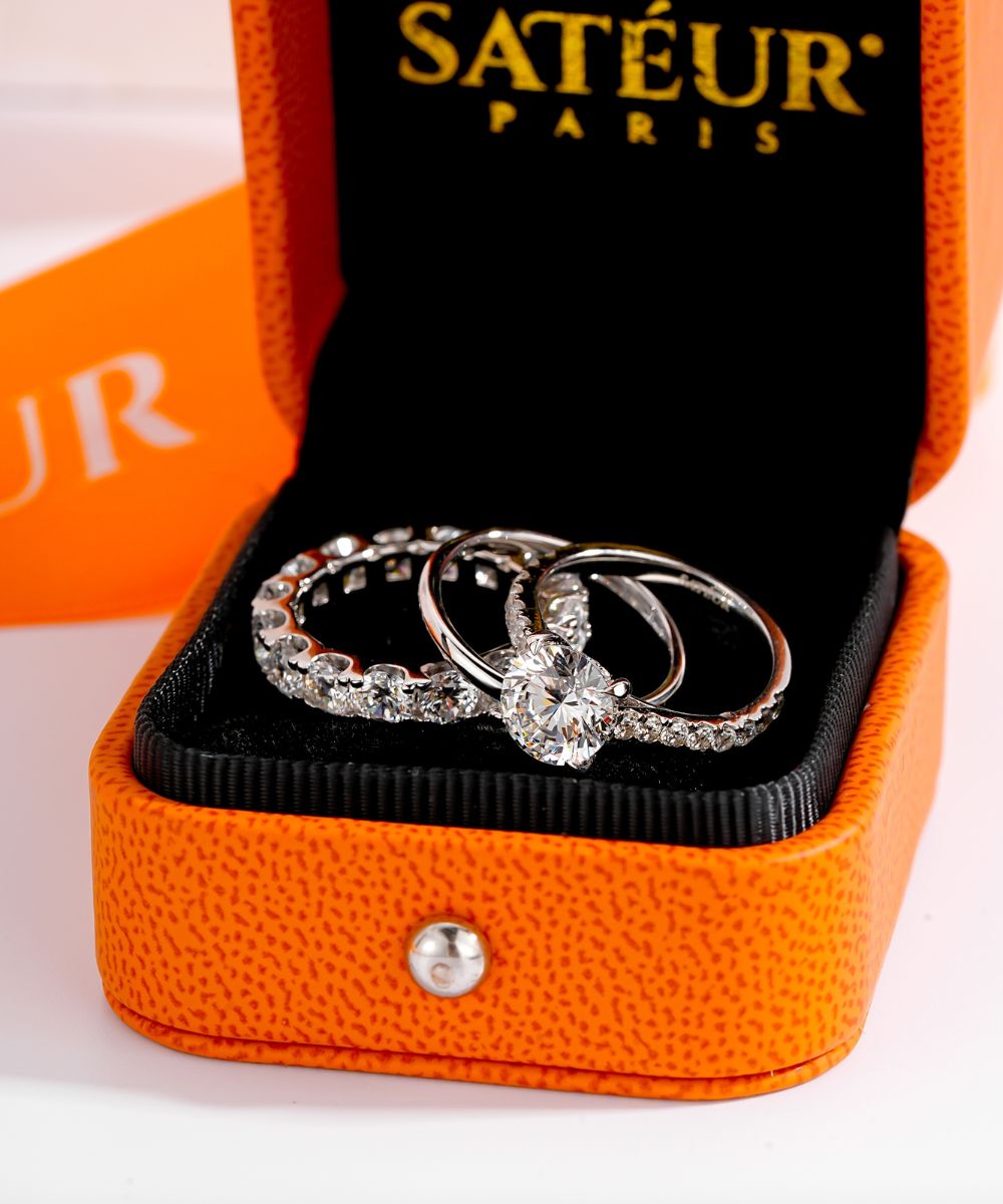 Satéur 1874™ Diamond Collector Bundle™, 18K Weißgold, Rundschliff