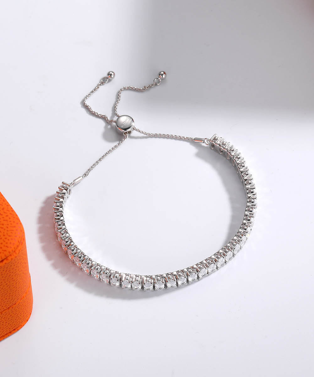 Satéur L'ovale Diamond Bracelet™, 18K White Gold