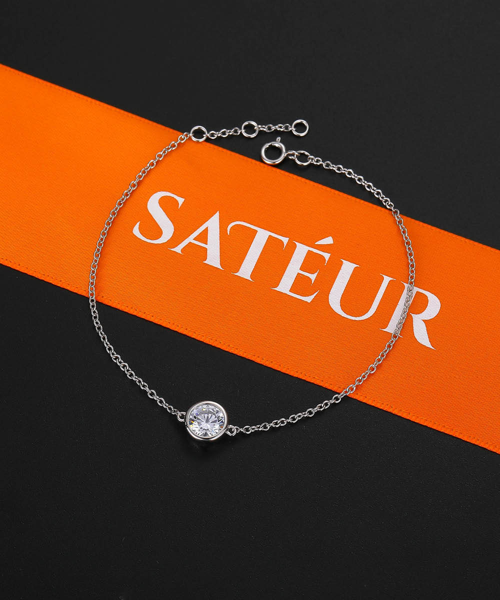 Satéur Élégante Diamond Bracelet™, 18K White Gold