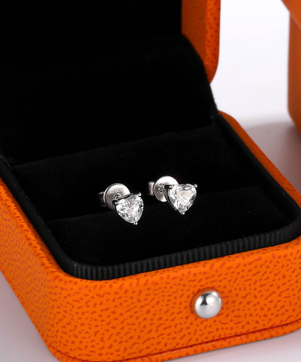 Satéur T'aimer Diamond Earrings™, 18K White Gold