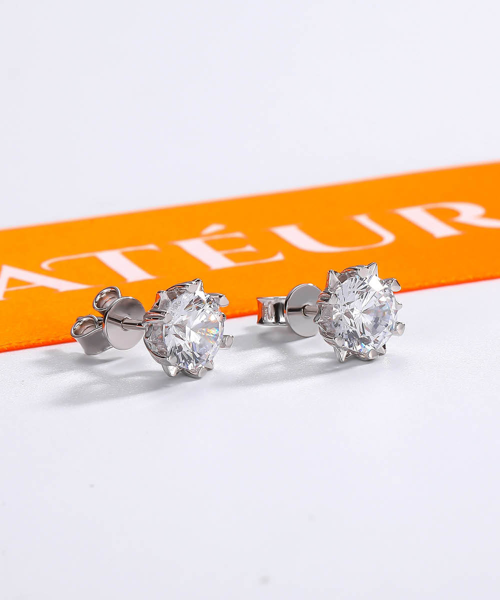 Satéur Étoiles Diamond Earrings™, 18K White Gold