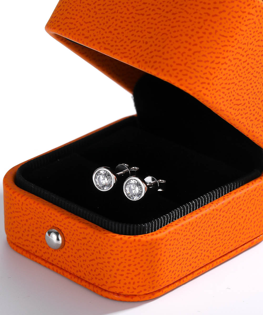 Satéur Soleil Diamond Earrings™, 18K White Gold