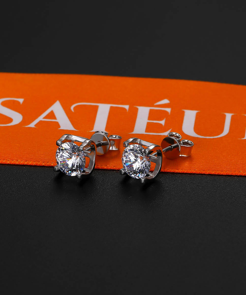 Satéur Meilleur Cadeau Diamond Earrings™, 18K White Gold