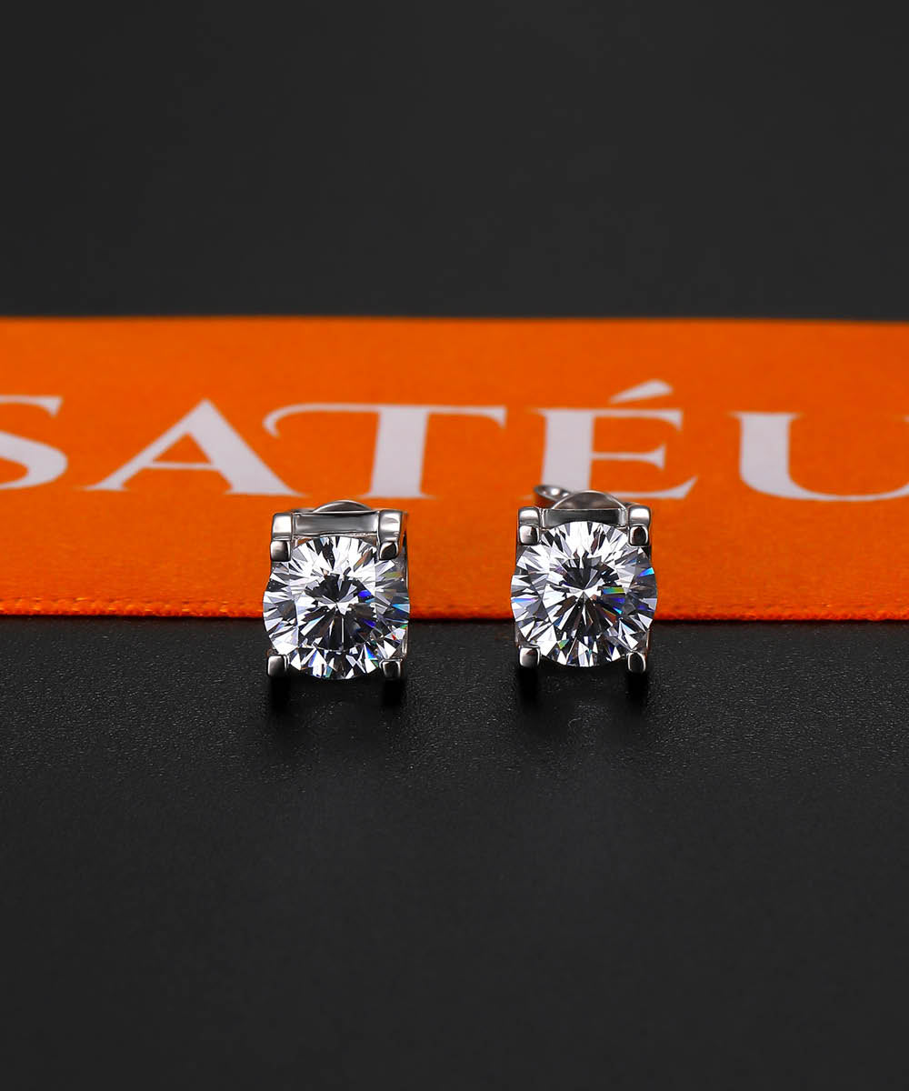 Satéur Meilleur Cadeau Diamond Earrings™, 18K White Gold
