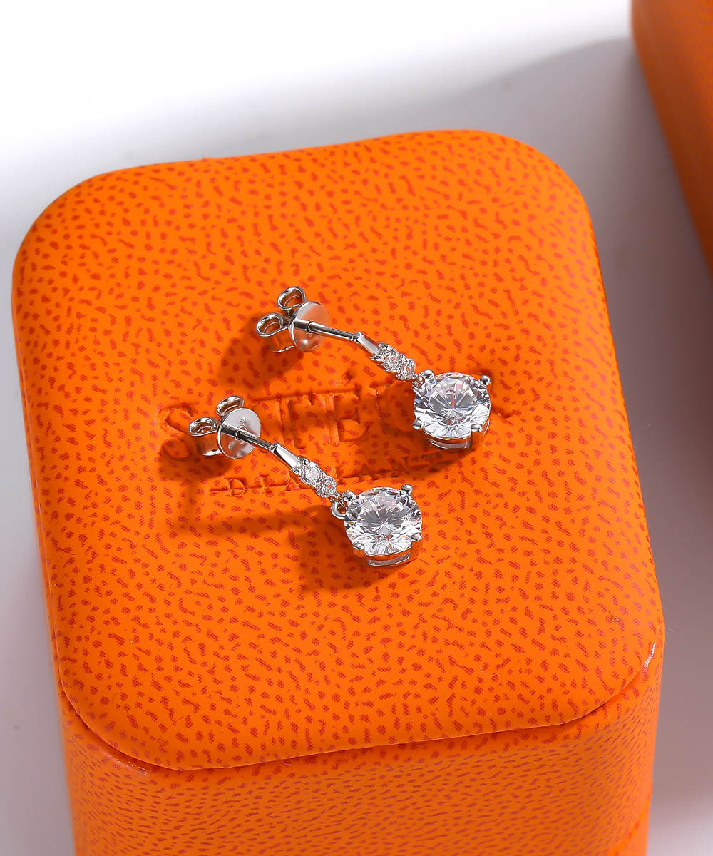 Satéur Il Neige Diamond Earrings™, 18K White Gold