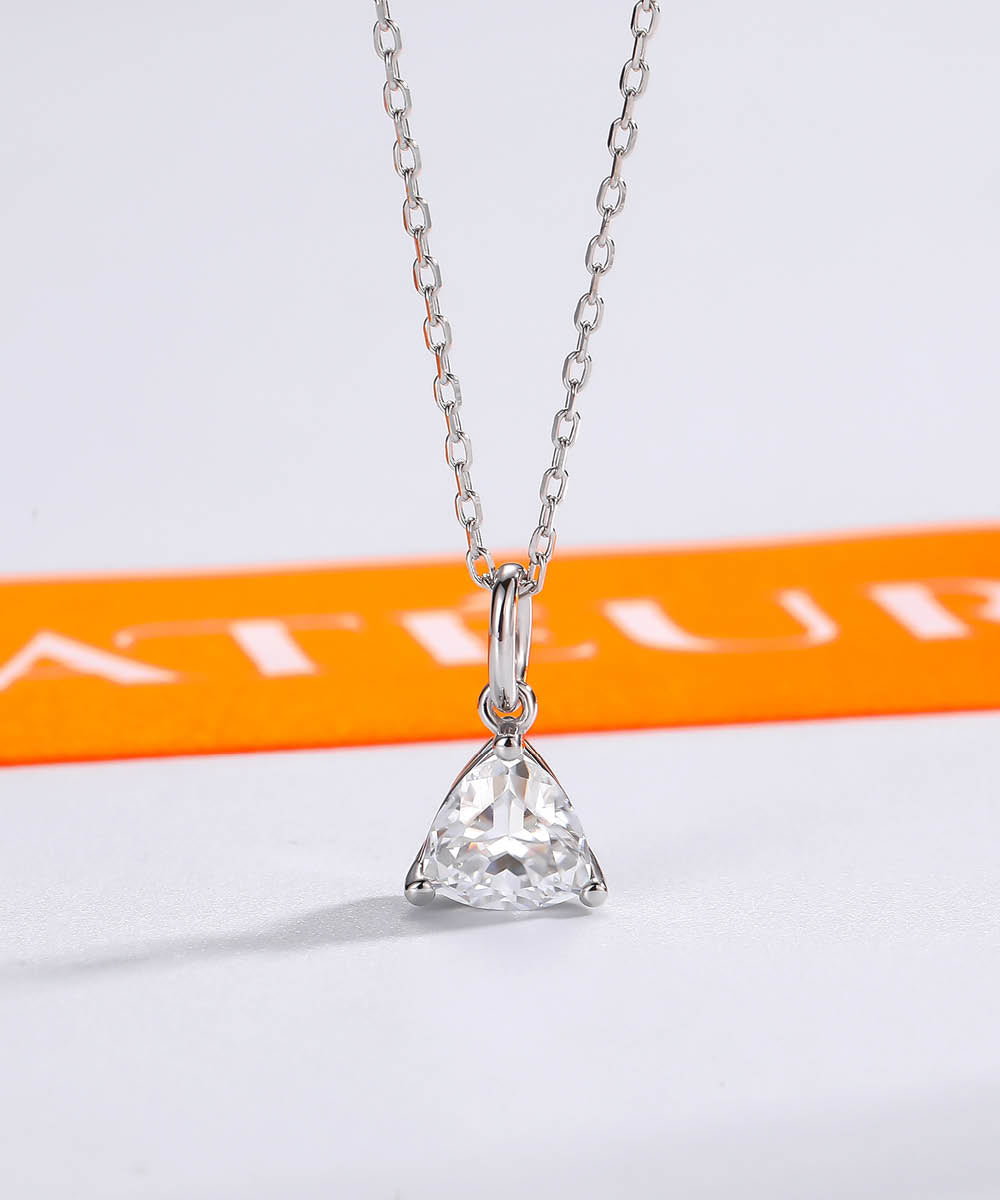 Satéur Pyramide Diamond Necklace™, 18K White Gold