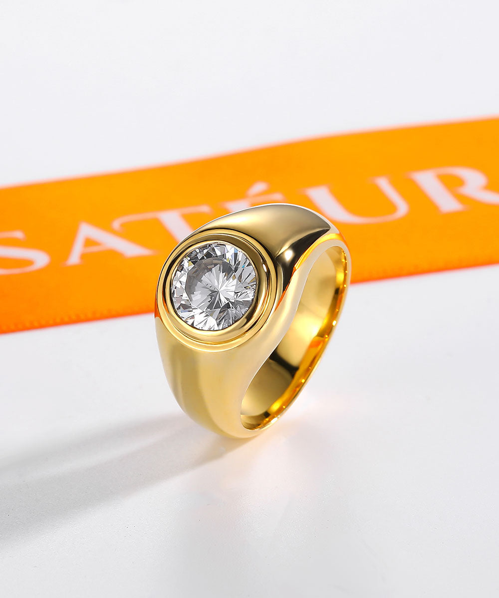 Satéur Homme Gold L' Orbite Diamond Ring™, 18K Gold