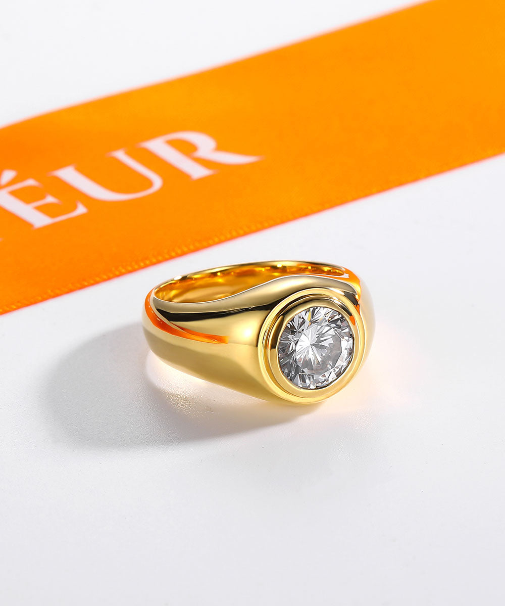 Satéur Homme Gold L' Orbite Diamond Ring™, 18K Gold