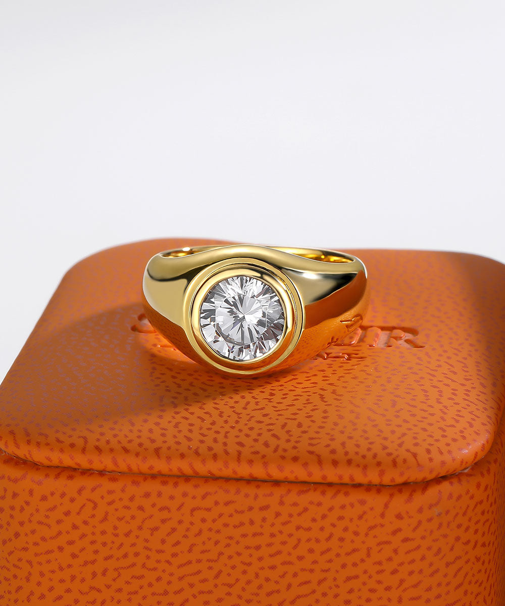 Satéur Homme Gold L' Orbite Diamond Ring™, 18K Gold