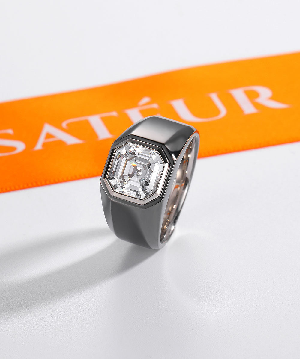 Satéur Homme 黑色側面戒指™