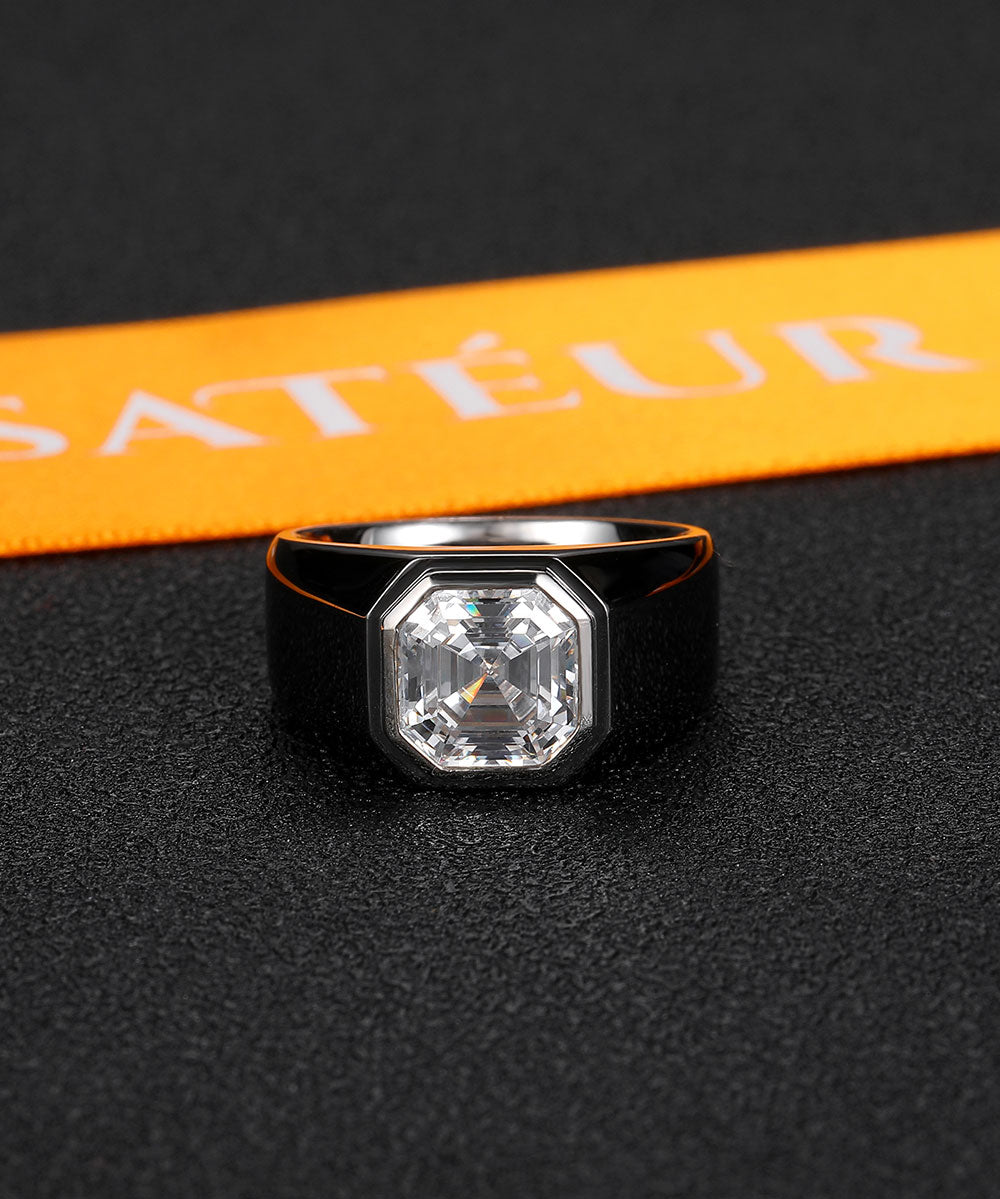 Satéur Homme 黑色側面戒指™