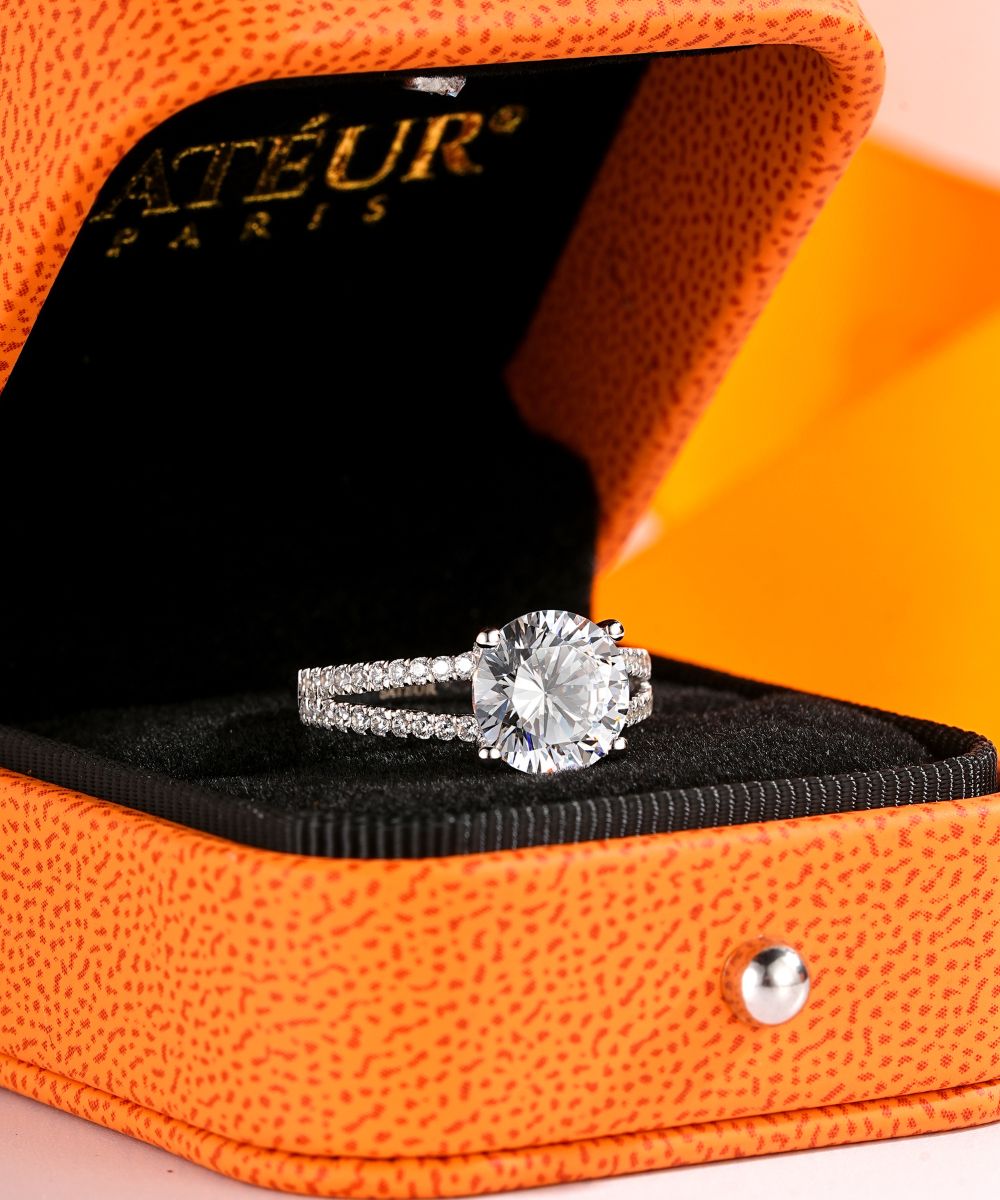 Satéur Lumière Étoile Diamond Ring™, 18K White Gold
