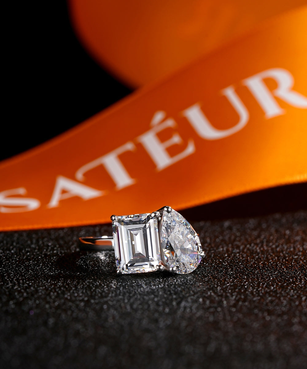 Satéur Duo Alchimie Diamond Ring™, 18K White Gold