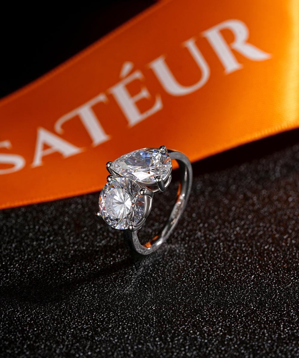 Satéur Duo Symbiose Diamond Ring™, 18K White Gold