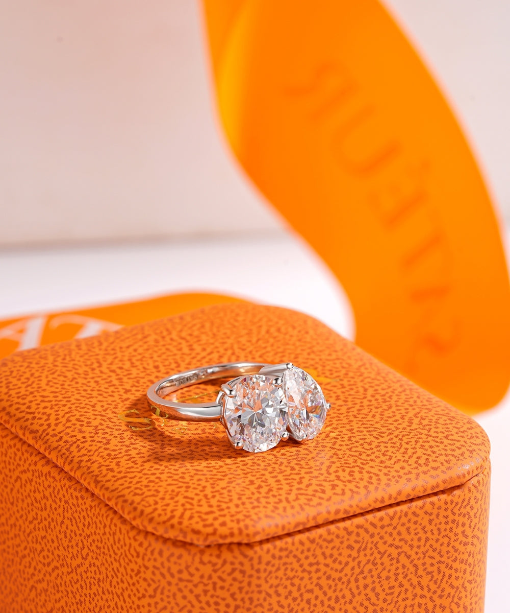 Satéur Duo Équilibre Diamond Ring™, 18K White Gold