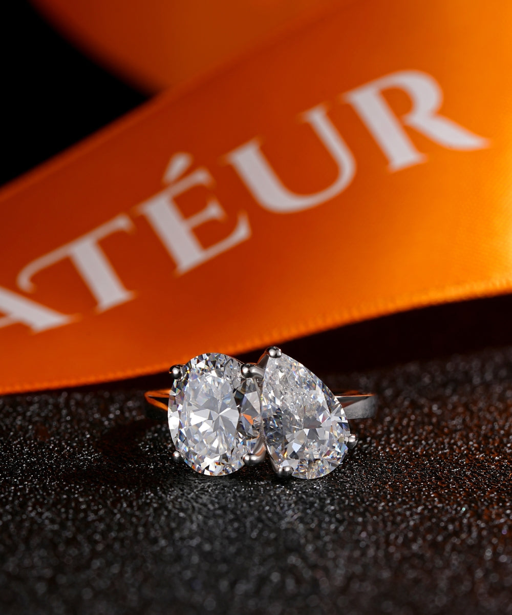 Satéur Duo Équilibre Diamond Ring™, 18K White Gold