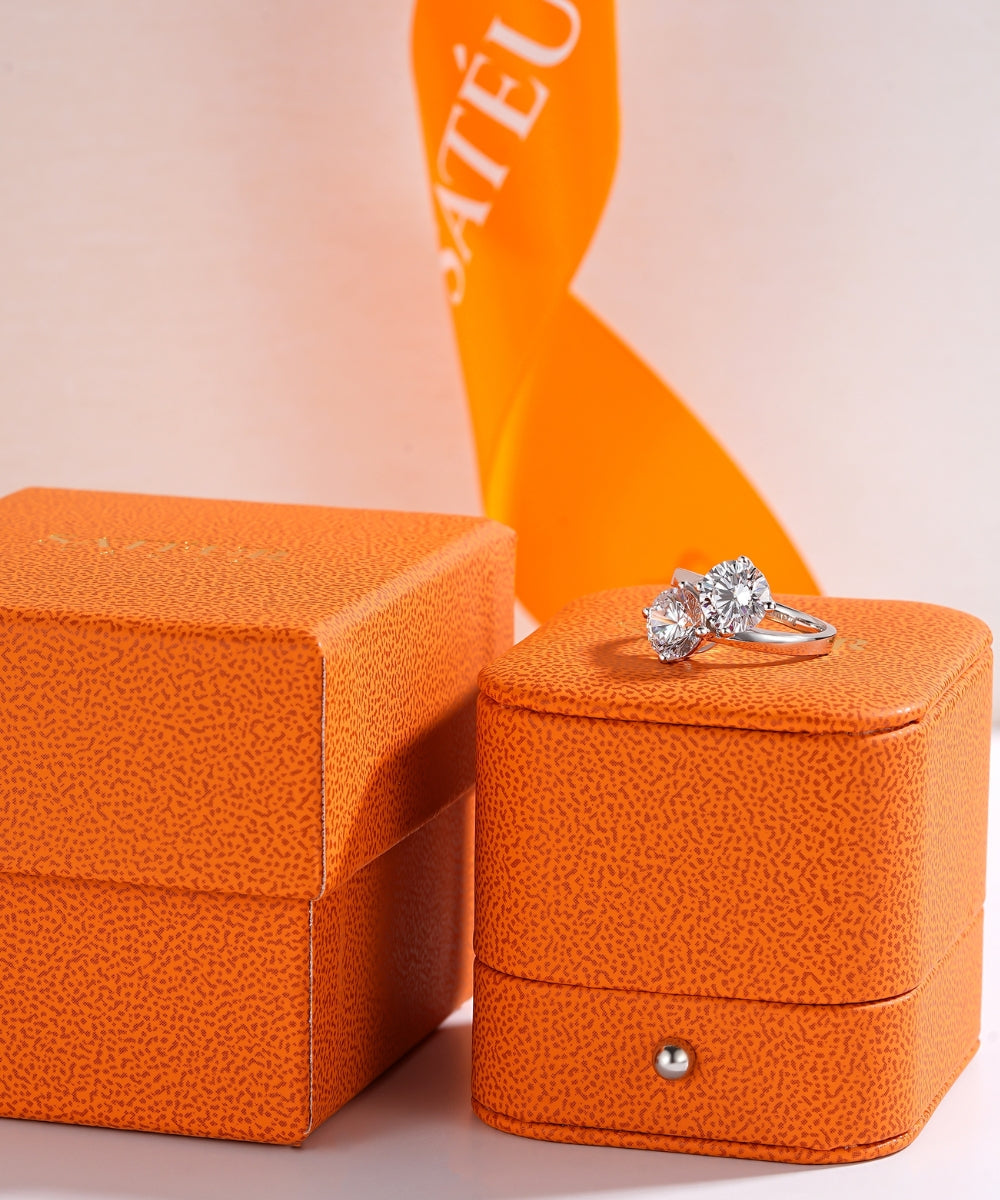 Satéur Duo Innovante Diamond Ring, 18K White Gold