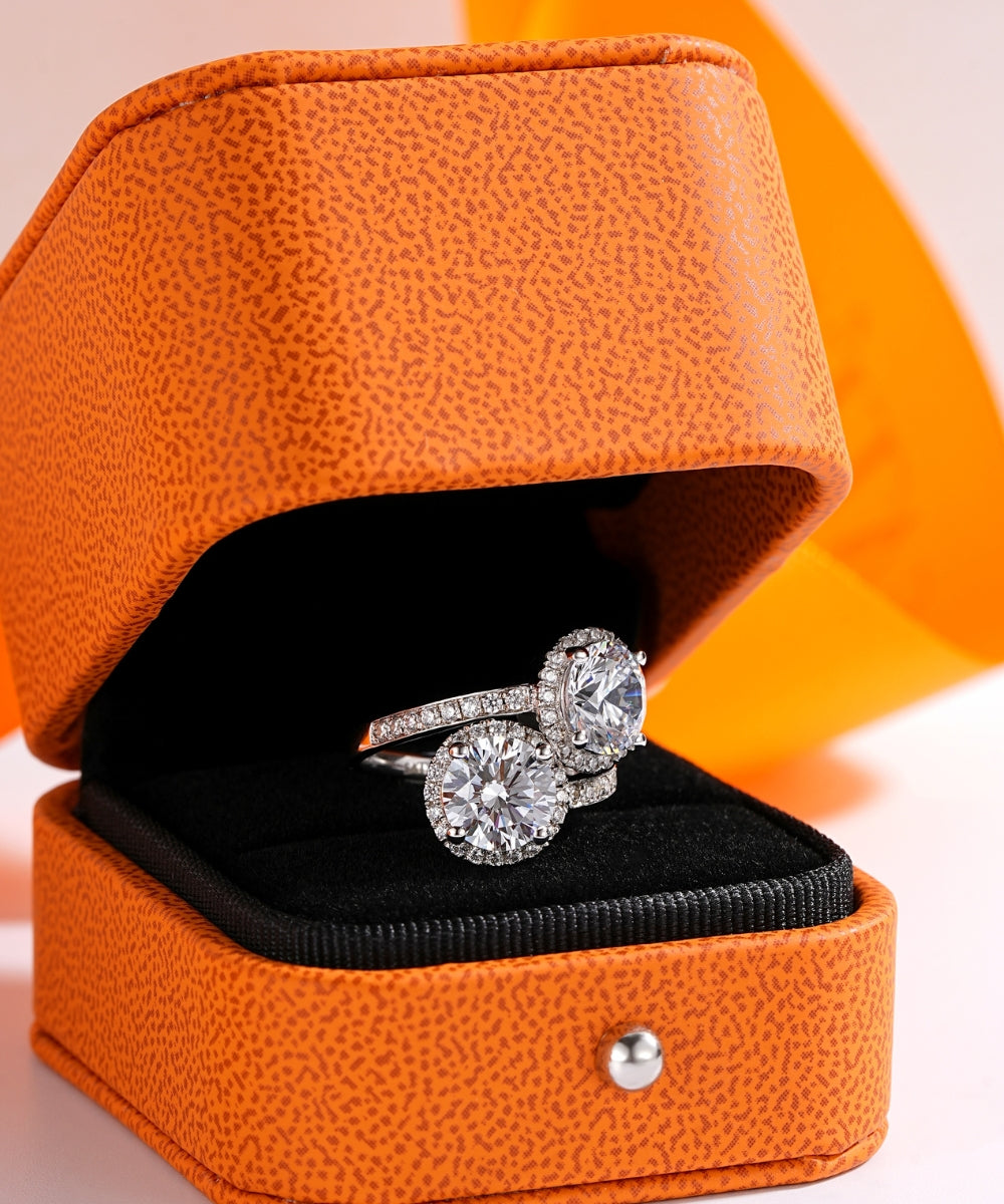 Satéur Duo Diversité Diamond Ring™, 18K White Gold