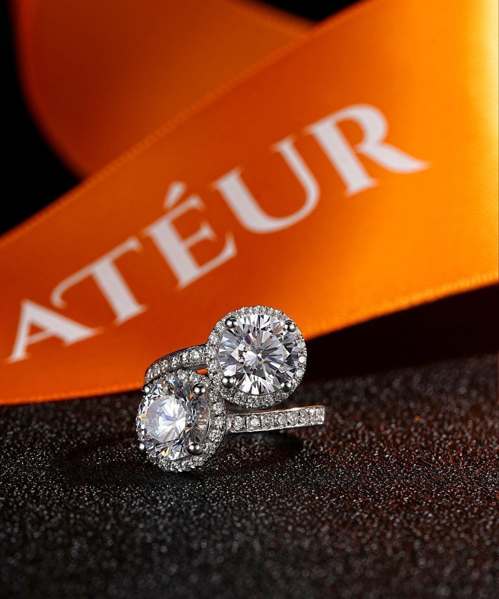 Satéur Duo Diversité Diamond Ring™, 18K White Gold