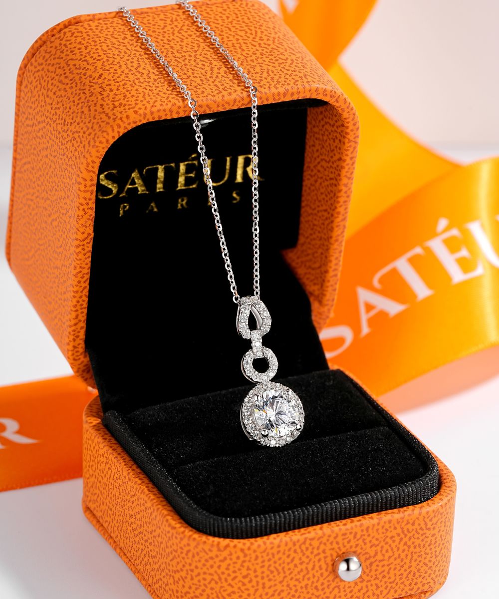 Satéur Svelte Diamond Necklace™, 18K White Gold
