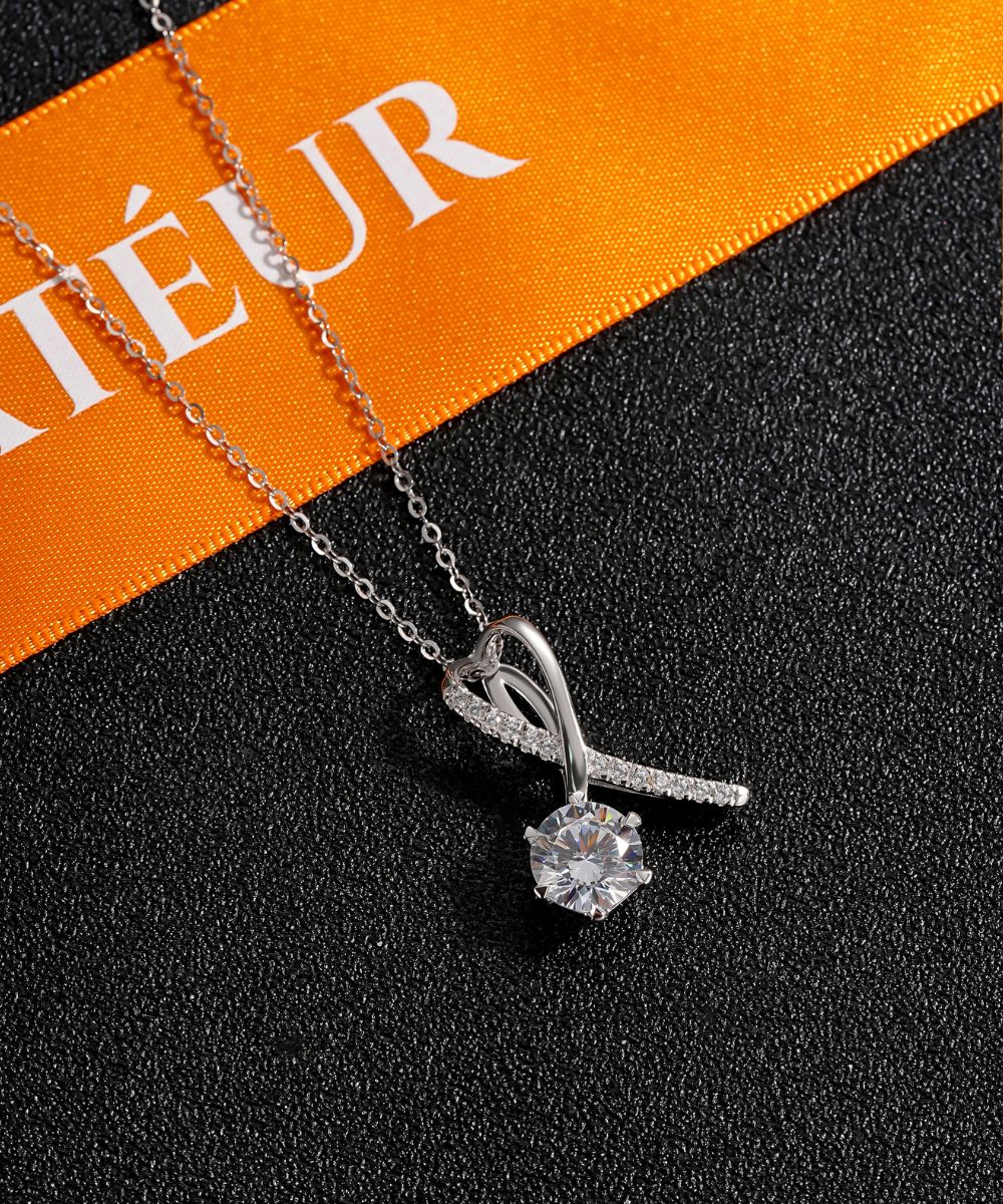 Satéur Coeur Diamond Necklace™, 18K White Gold