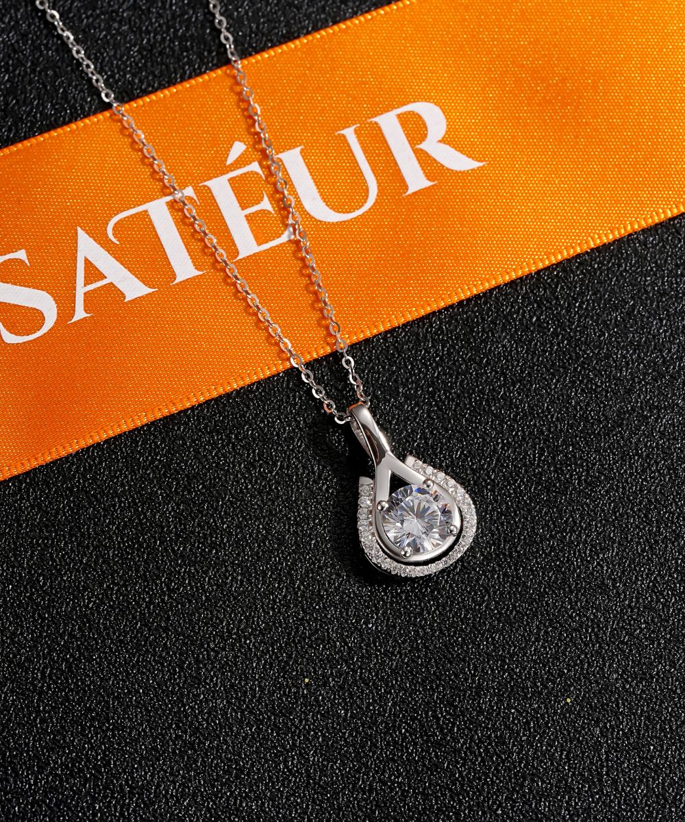 Satéur Pleureur Diamond Necklace™, 18K White Gold